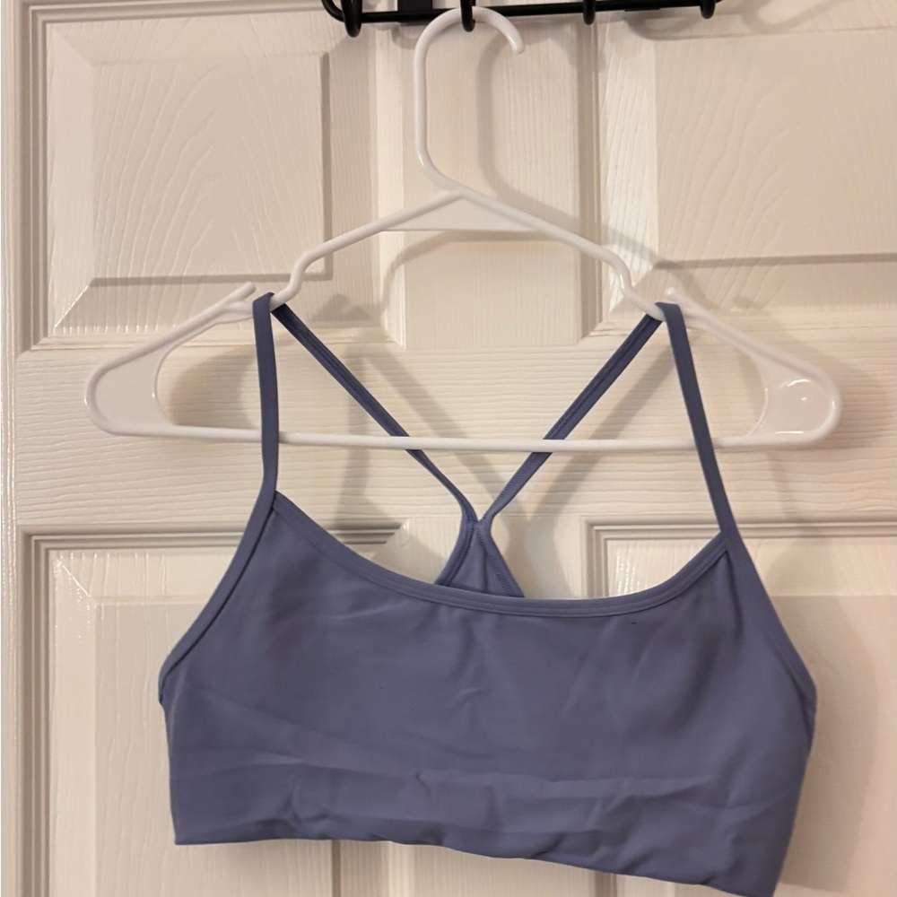 Vuori Lavender Strappy Bralette with Crisscross Back